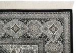 8x10 Black and Ivory Turkish Antep Rug