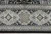 8x10 Black and Ivory Turkish Antep Rug