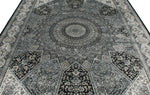 8x10 Black and Ivory Turkish Antep Rug