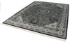 8x10 Black and Ivory Turkish Antep Rug