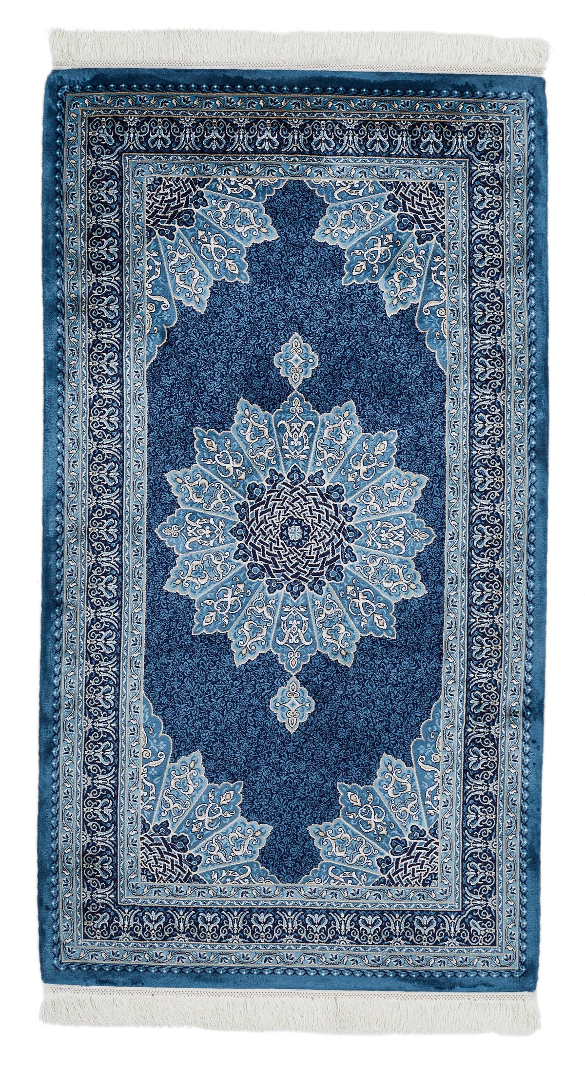3x5 Navy and Ivory Turkish Antep Rug