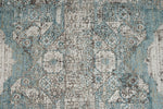 3x10 Light Blue and Ivory Turkish Antep Runner