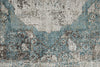 3x10 Light Blue and Ivory Turkish Antep Runner