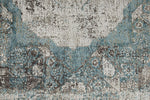 3x10 Light Blue and Ivory Turkish Antep Runner