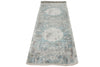 3x10 Light Blue and Ivory Turkish Antep Runner