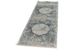 3x10 Light Blue and Ivory Turkish Antep Runner