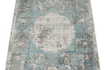 3x10 Light Blue and Ivory Turkish Antep Runner
