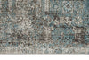 3x10 Light Blue and Ivory Turkish Antep Runner