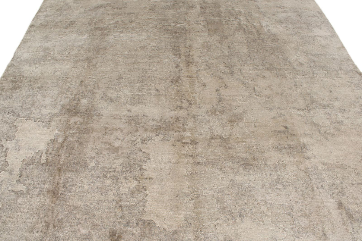 8x10 Beige and Brown Modern Contemporary Rug