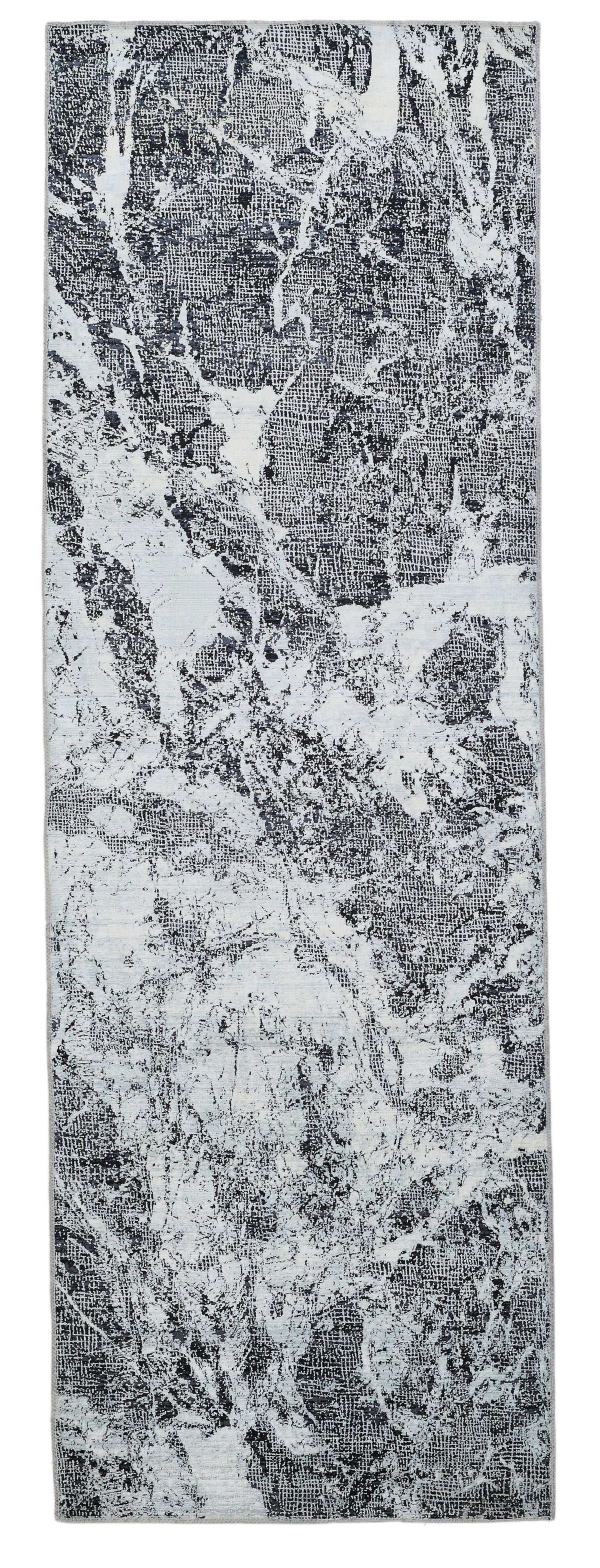 3x8 Gray and Back Turkish Antep Runner