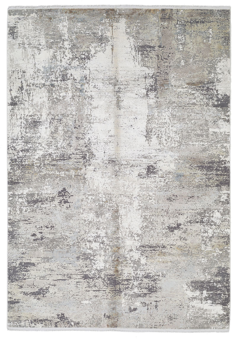 5x8 Gray and Ivory Turkish Antep Rug