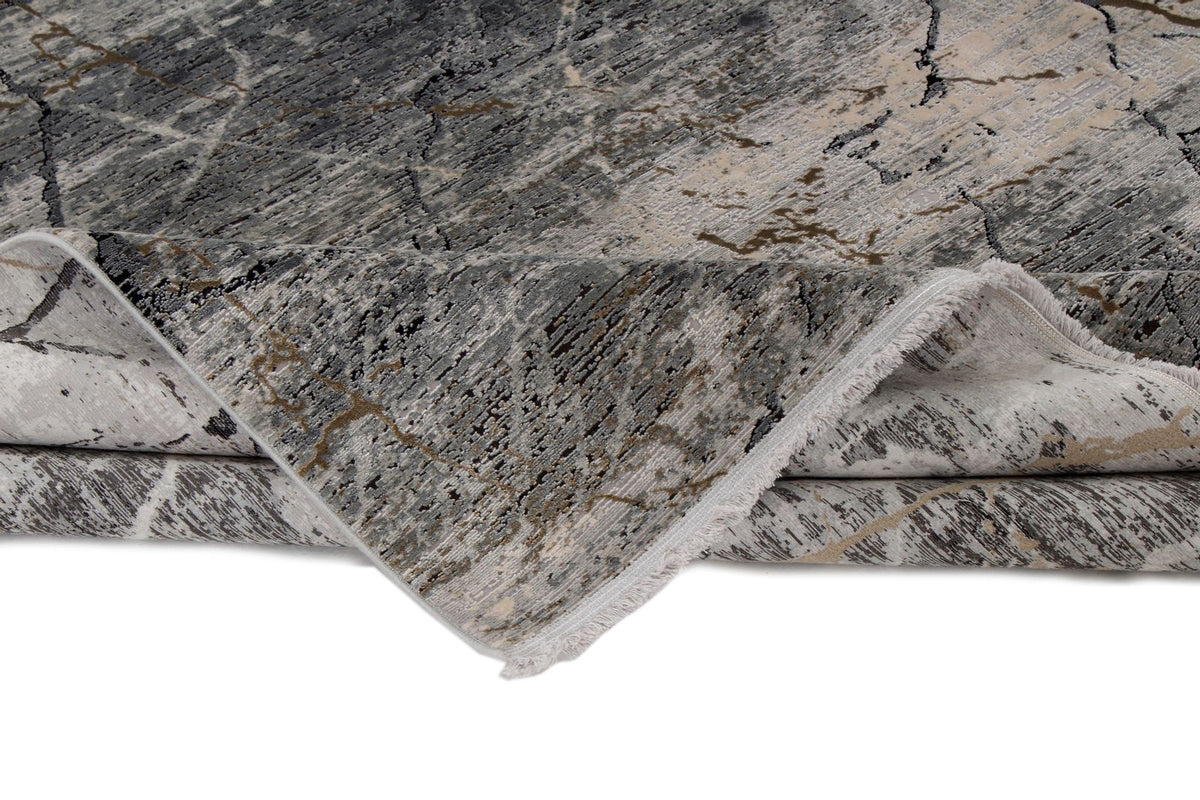 8x11 Black and Gray Turkish Antep Rug