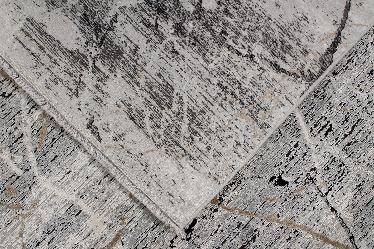 8x11 Black and Gray Turkish Antep Rug