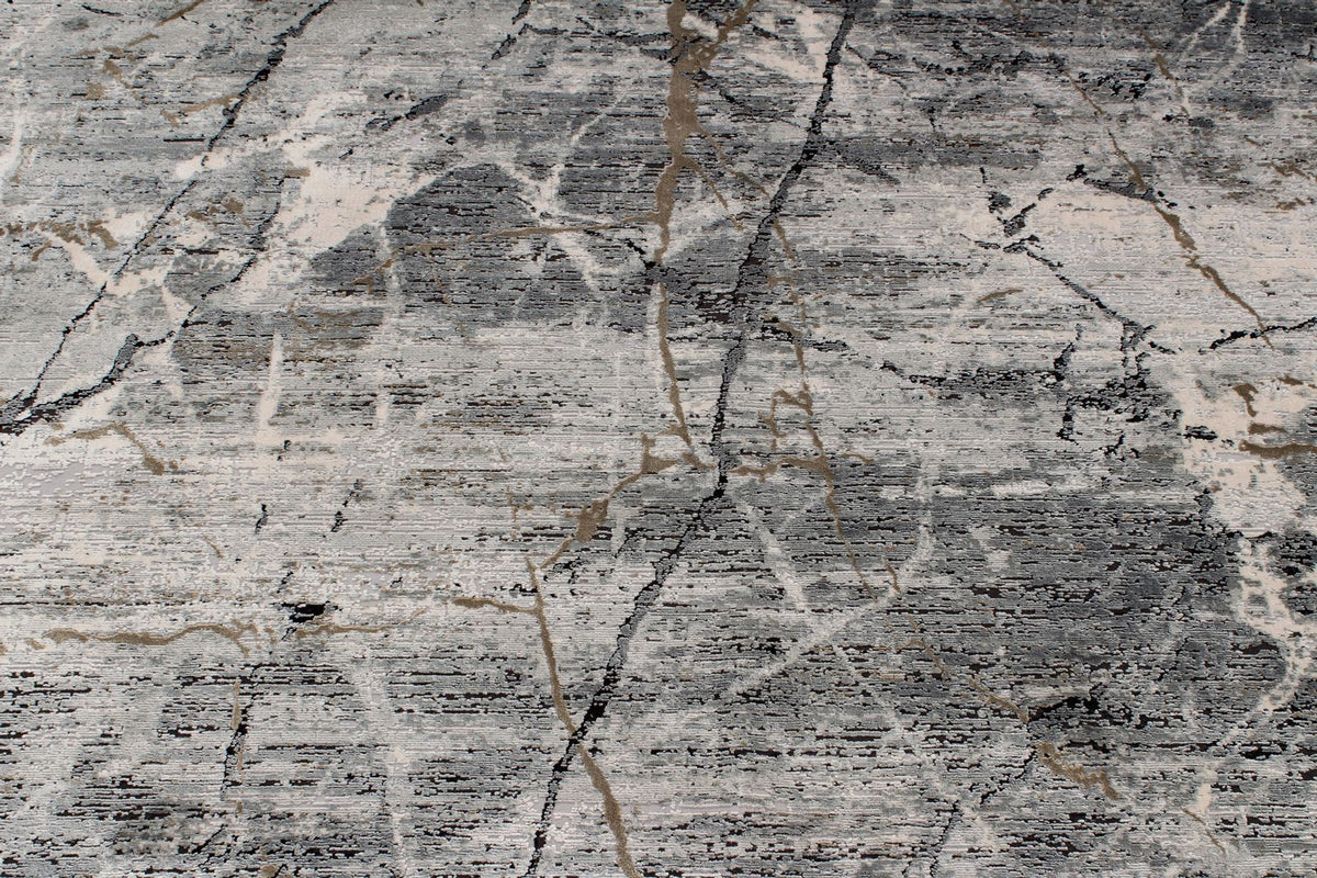 8x11 Black and Gray Turkish Antep Rug
