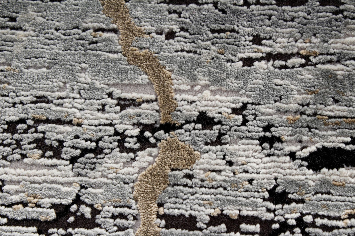 8x11 Black and Gray Turkish Antep Rug