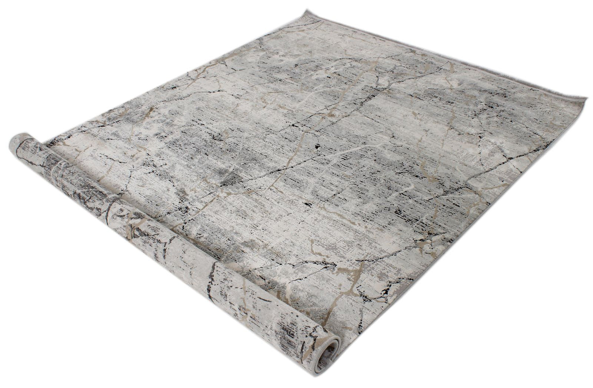 8x11 Black and Gray Turkish Antep Rug