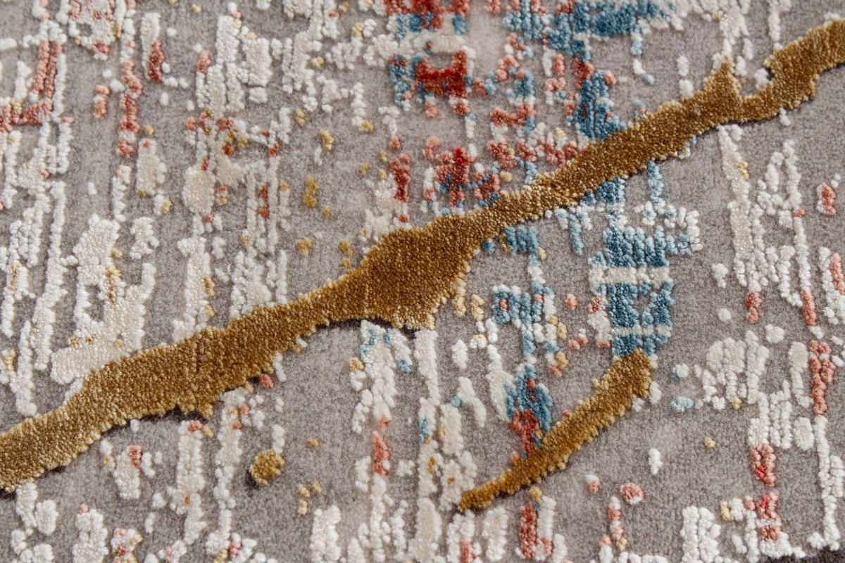 7x10 Black and Gray Turkish Antep Rug