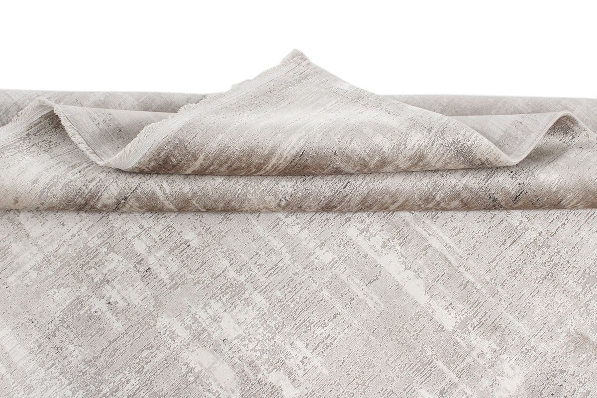 5x8 Gray and Ivory Turkish Antep Rug