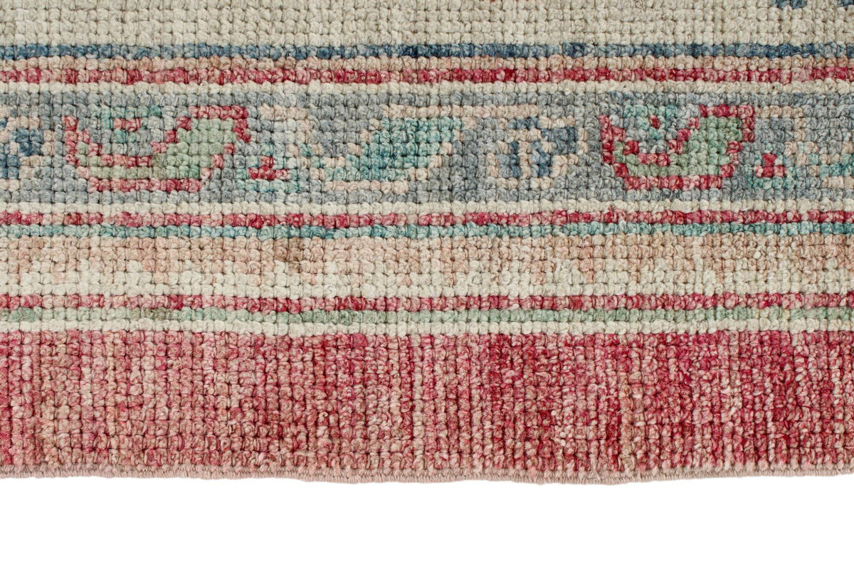 8x10 Rust and Ivory Turkish Oushak Rug