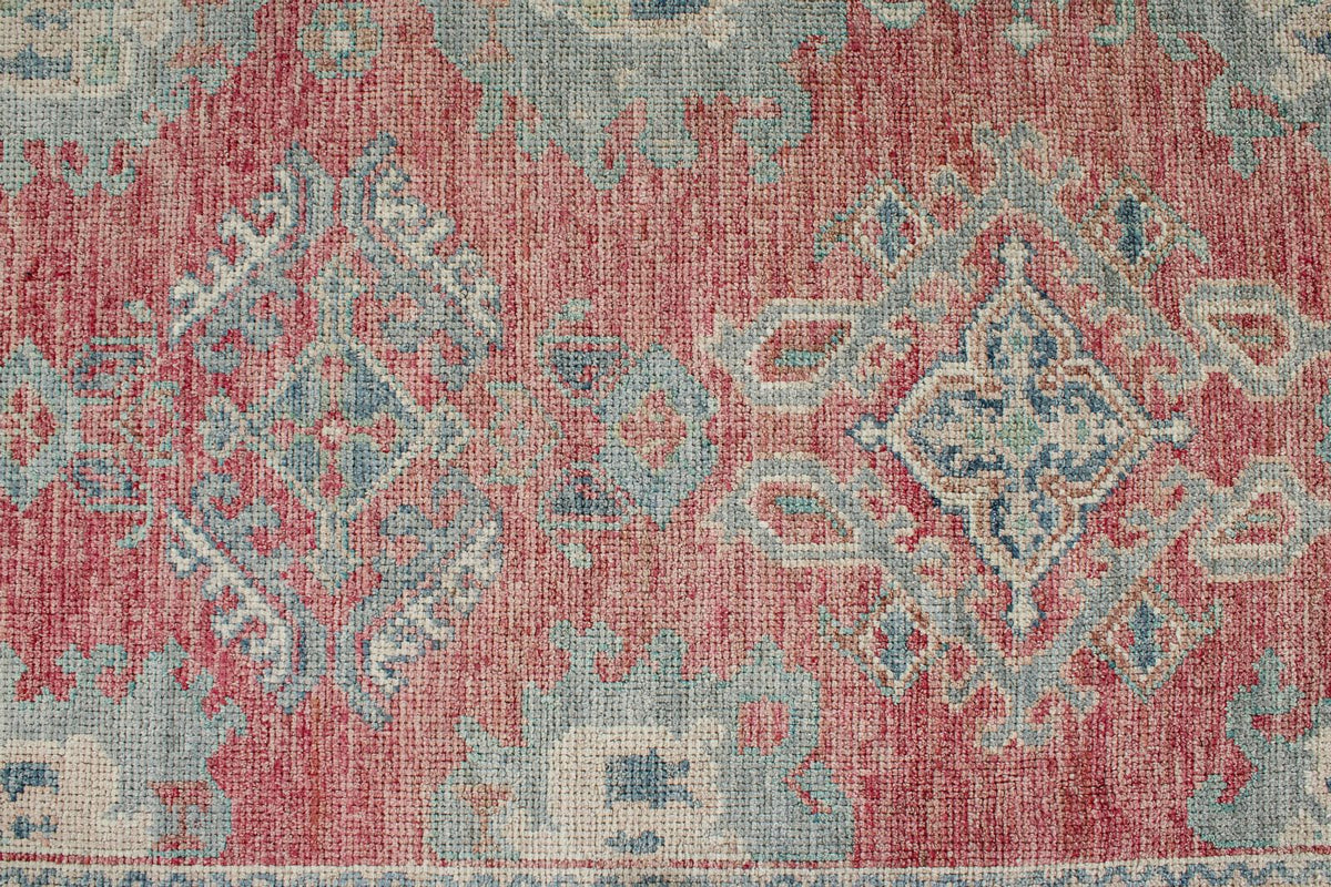 8x10 Rust and Ivory Turkish Oushak Rug