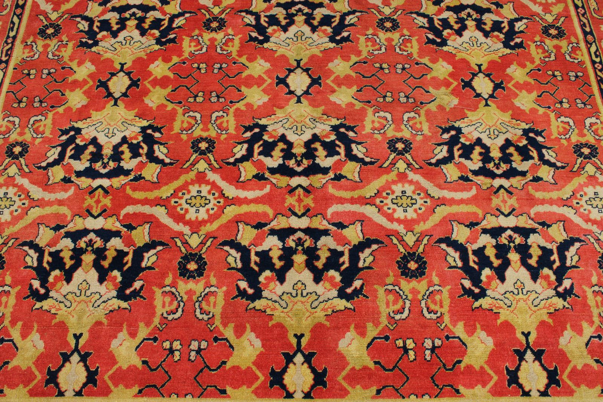 8x10 Red and Gold Turkish Traditional Rug