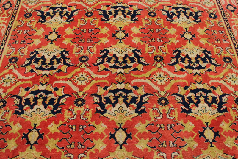 8x10 Red and Gold Turkish Traditional Rug