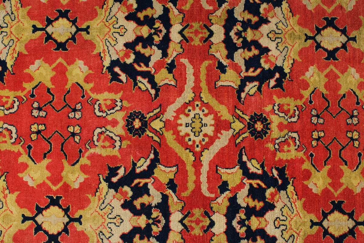 8x10 Red and Gold Turkish Traditional Rug