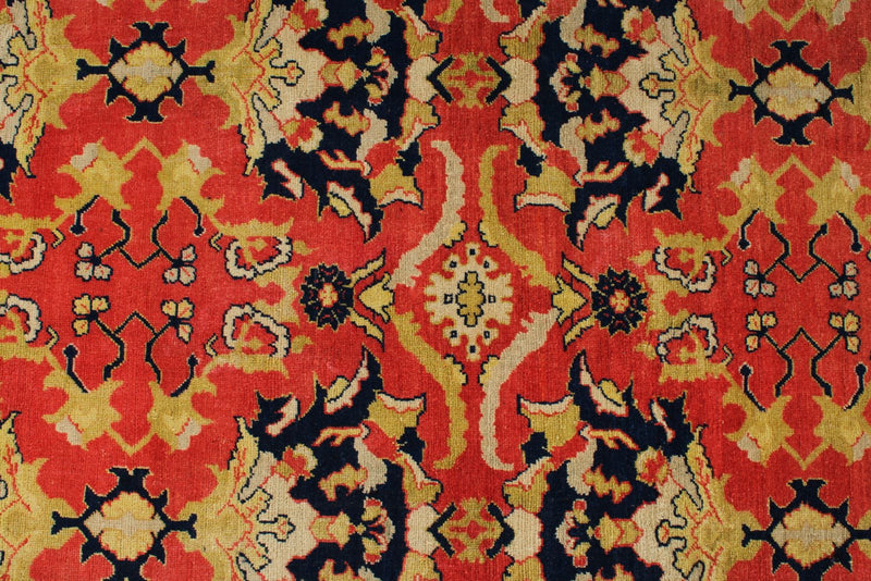 8x10 Red and Gold Turkish Traditional Rug