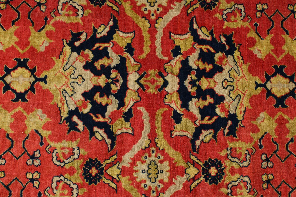 8x10 Red and Gold Turkish Traditional Rug