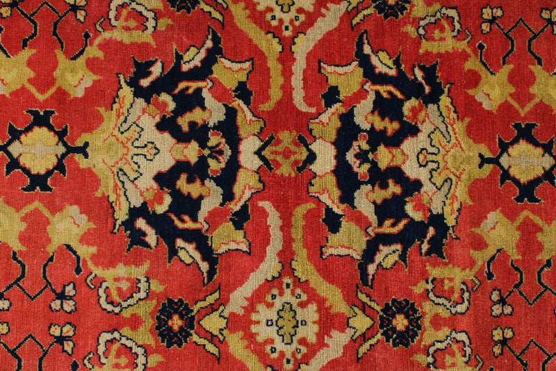 8x10 Red and Gold Turkish Traditional Rug