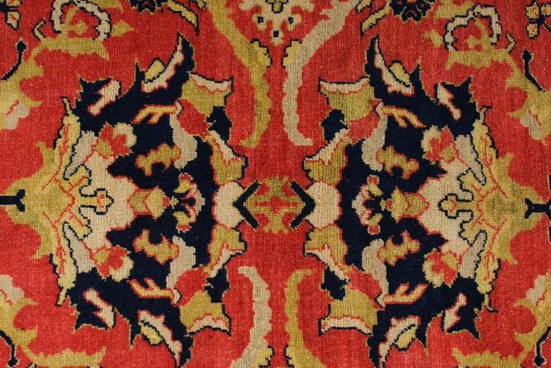 8x10 Red and Gold Turkish Traditional Rug