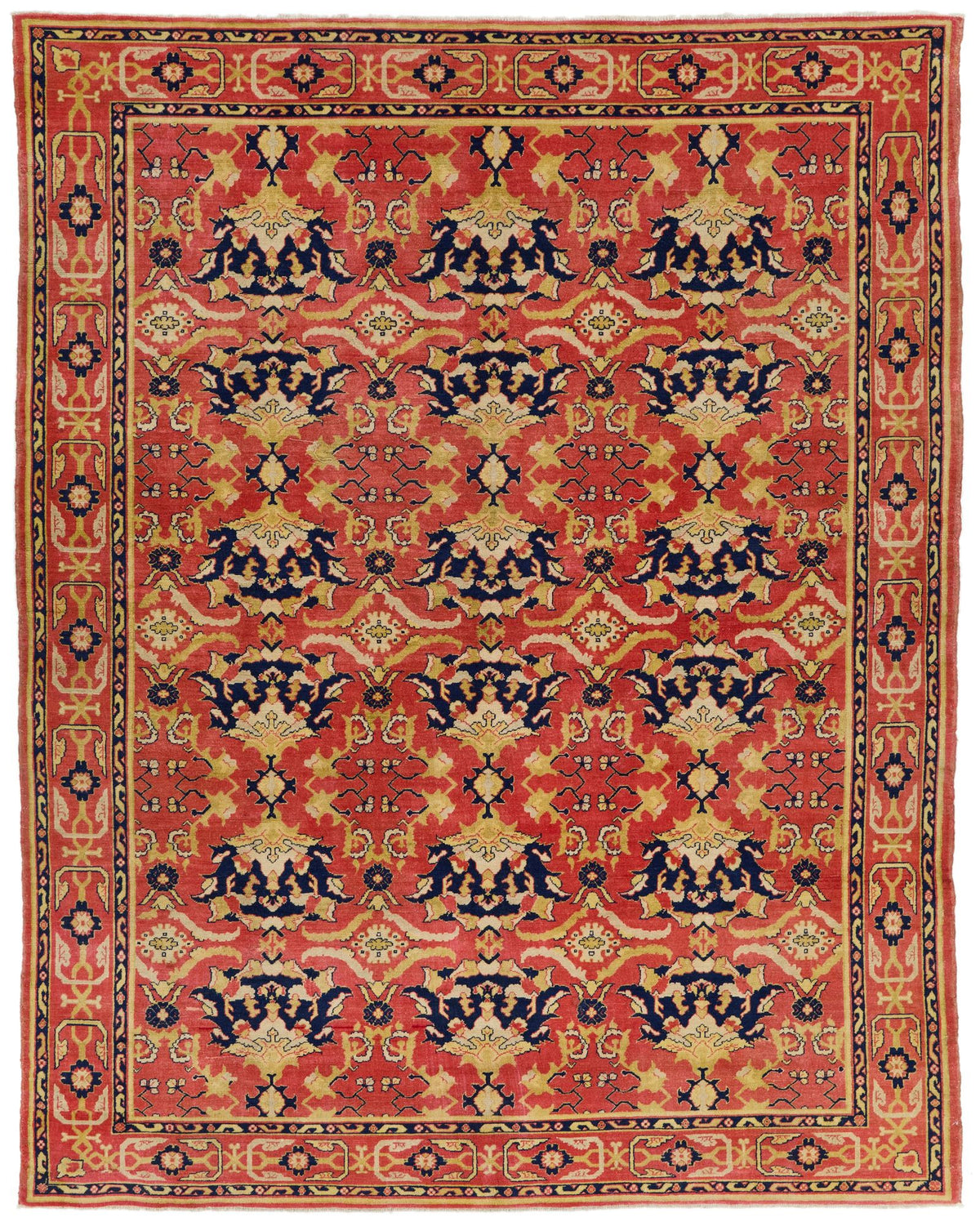8x10 Red and Gold Turkish Traditional Rug