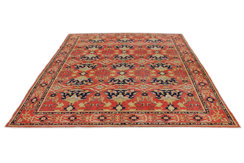 8x10 Red and Gold Turkish Traditional Rug