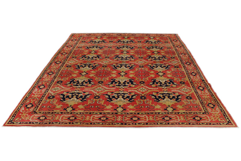 8x10 Red and Gold Turkish Traditional Rug