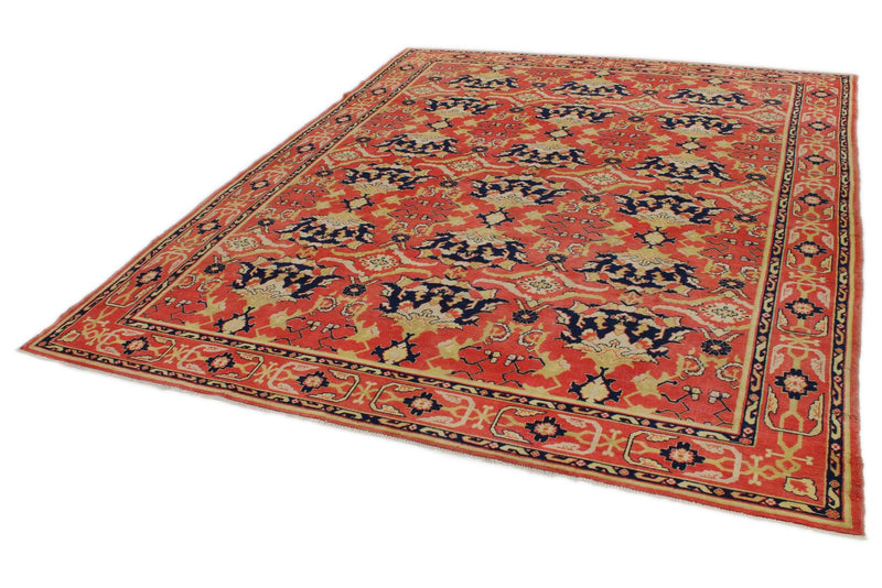 8x10 Red and Gold Turkish Traditional Rug