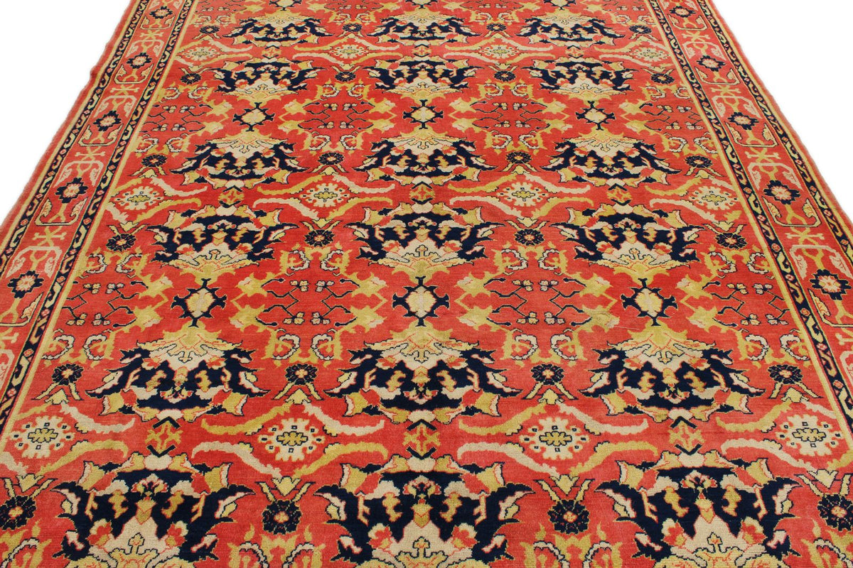 8x10 Red and Gold Turkish Traditional Rug