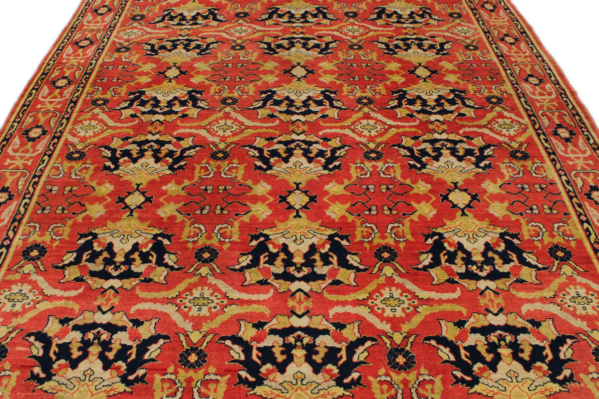 8x10 Red and Gold Turkish Traditional Rug