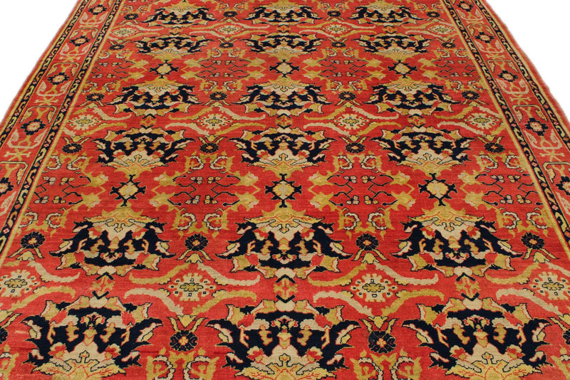 8x10 Red and Gold Turkish Traditional Rug
