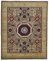 8x10 Green and Multicolor Turkish Tribal Rug