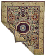 8x10 Green and Multicolor Turkish Tribal Rug