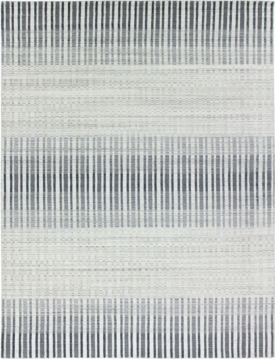 9x12 Ivory and Gray Modern Contemporary Rug