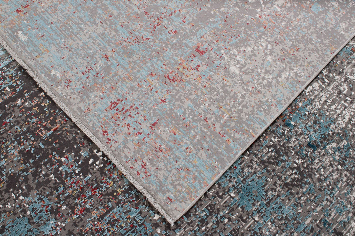 13x20 Gray and Multicolor Turkish Antep Rug