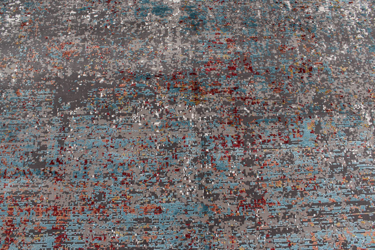 13x20 Gray and Multicolor Turkish Antep Rug