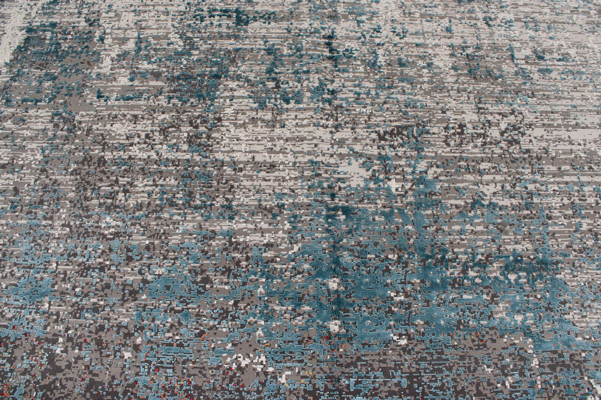 13x20 Gray and Multicolor Turkish Antep Rug