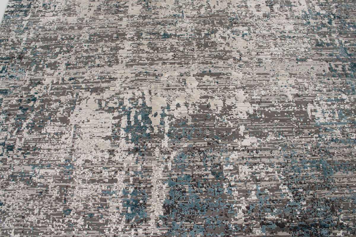 13x20 Gray and Multicolor Turkish Antep Rug