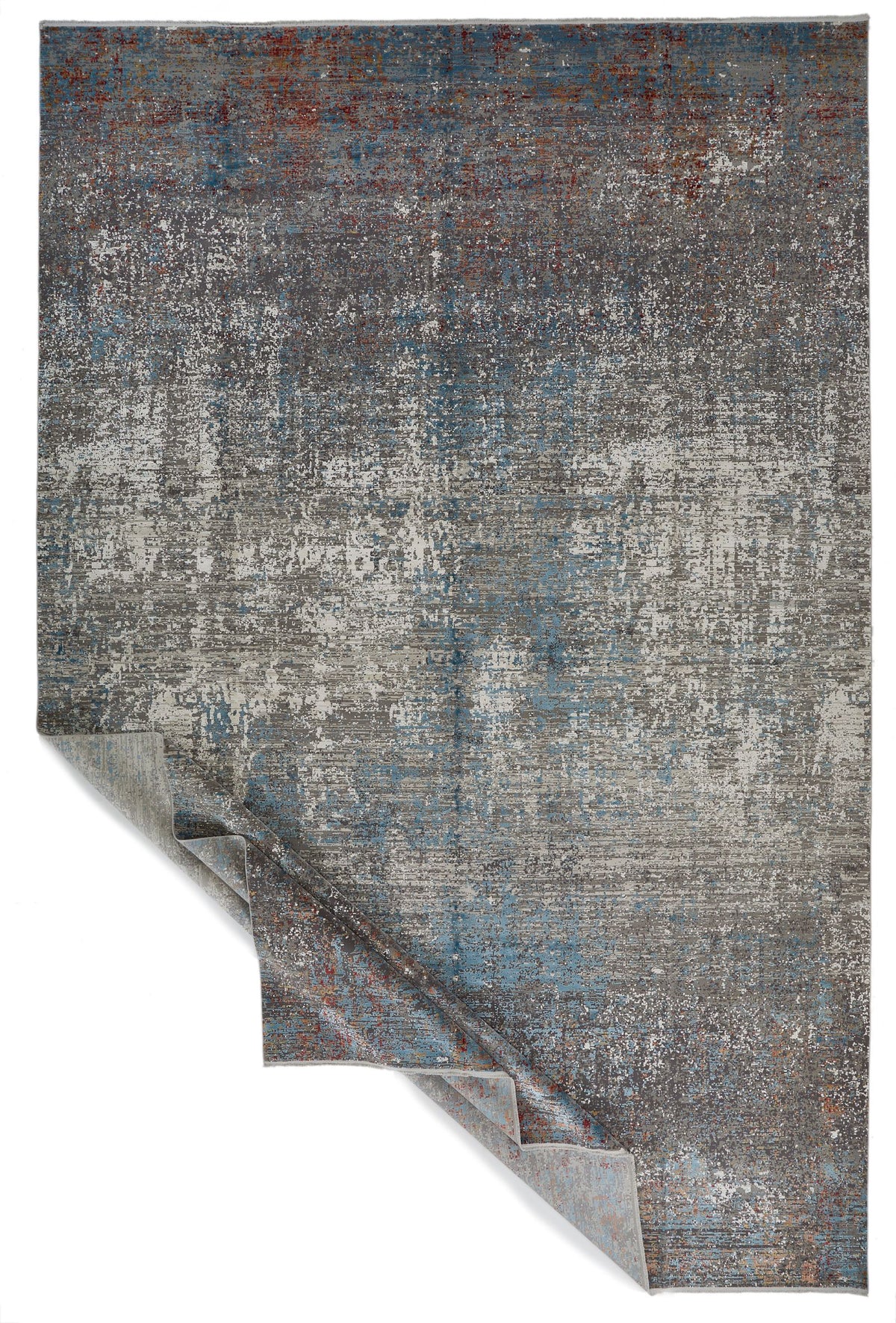 13x20 Gray and Multicolor Turkish Antep Rug