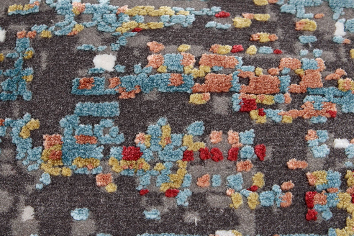 13x20 Gray and Multicolor Turkish Antep Rug