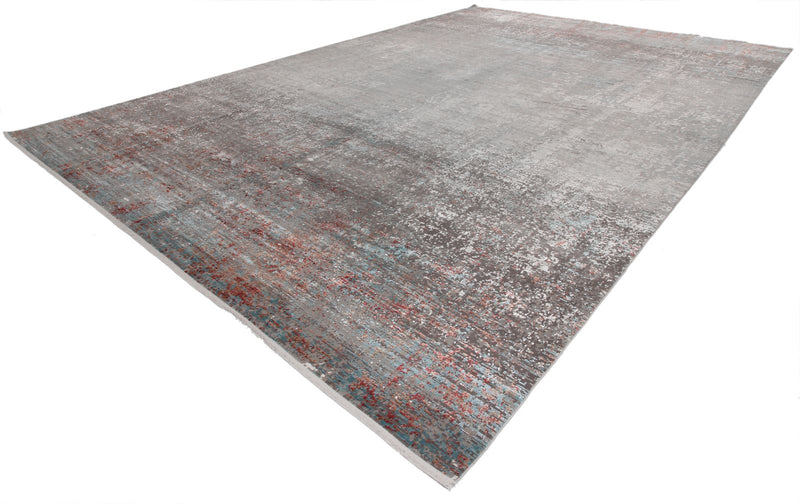 13x20 Gray and Multicolor Turkish Antep Rug