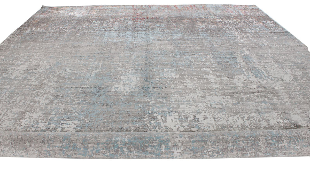 13x20 Gray and Multicolor Turkish Antep Rug