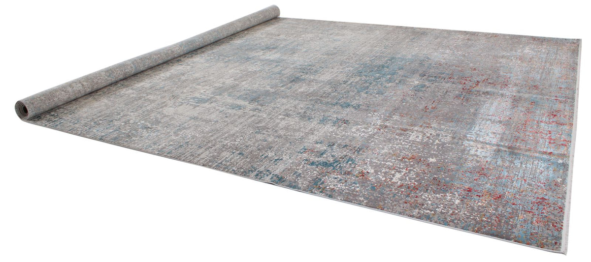 13x20 Gray and Multicolor Turkish Antep Rug